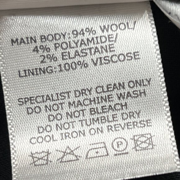 Osman Pants Women Ariel Black Wool Blend Flare Ruffle Leg 70s Y2K Classic Office - Picture 8 of 8